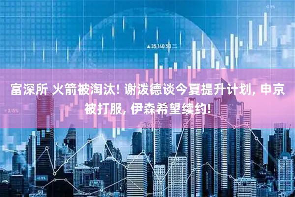 富深所 火箭被淘汰! 谢泼德谈今夏提升计划, 申京被打服, 伊森希望续约!